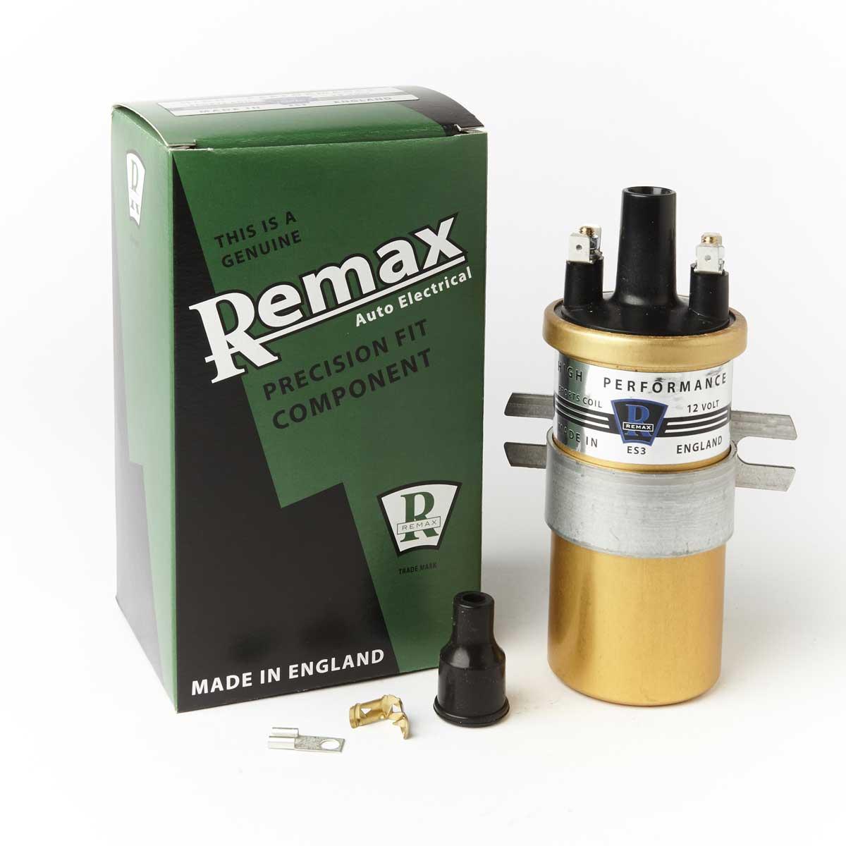 Remax ES3 Ignition coil – replaces Lucas DLB105 – 12 V, sports, Push In