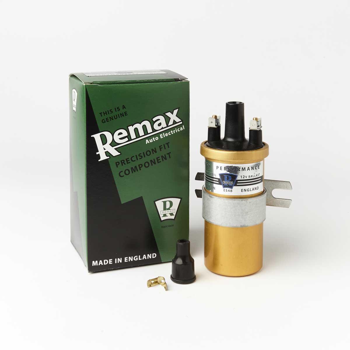 Remax ES4B Ignition coil – replaces Lucas DLB110 – 12 V, sports, ballast ignition, Push In