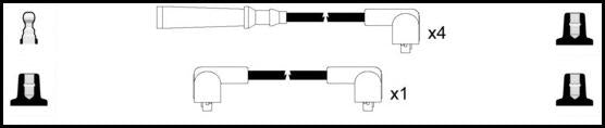 Remax IS007 Ignition lead set – replaces ZK671 – 5 leads, 7 mm