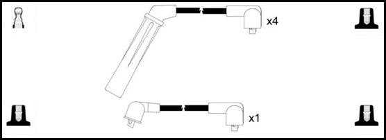 Remax IS008 Ignition lead set – replaces ZEF1169 – 5 leads, 7 mm