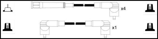 Remax IS009 Ignition lead set – replaces ZK908 – 5 leads, Copper Core Cable, 7 mm