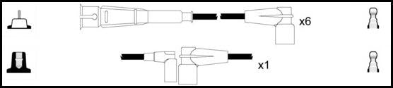Remax IS011 Ignition lead set – replaces ZK417 – 7 leads, Copper Core Cable, 7 mm