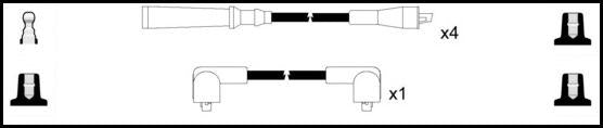 Remax IS013 Ignition lead set – replaces ZEF 1190 – 5 leads, 7 mm