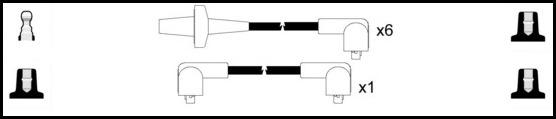Remax IS014 Ignition lead set – replaces XC803 – 5 leads, 7 mm