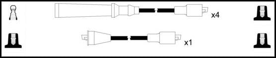 Remax IS016 Ignition lead set – replaces B013 – 5 leads, 7 mm
