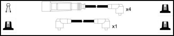 Remax IS020 Ignition lead set – replaces B019 – 5 leads, Resistive Cable, 7 mm