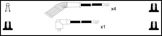 Remax IS035 Ignition lead set – replaces ZEF 774 – 5 leads, 7 mm