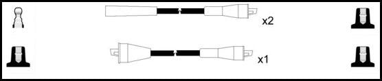 Remax IS036 Ignition lead set – replaces ZK1391 – 3 leads, 7 mm