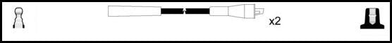 Remax IS037 Ignition lead set – replaces ZK1348 – 2 leads, 7 mm