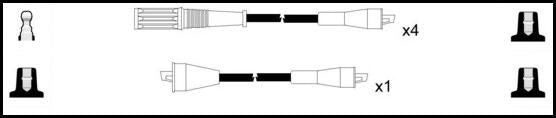 Remax IS039 Ignition lead set – replaces ZEF1009 – 5 leads, 7 mm