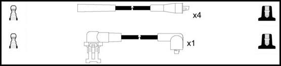 Remax IS048 Ignition lead set – replaces ZEF1391 – 5 leads, 7 mm