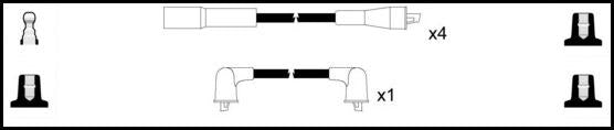 Remax IS052 Ignition lead set – replaces B941 – 5 leads, Resistive Cable, 7 mm