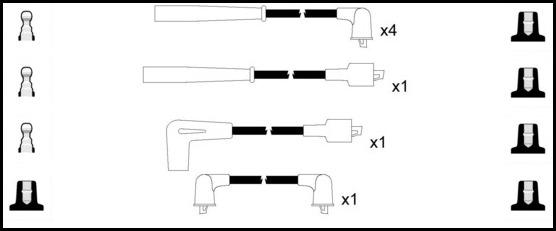 Remax IS053 Ignition lead set – replaces ZEF938 – 7 leads, Resistive Cable, 7 mm