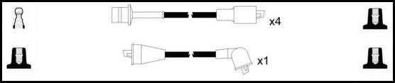 Remax IS057 Ignition lead set – replaces ZEF932 – 5 leads, Resistive Cable, 7 mm