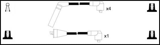 Remax IS067 Ignition lead set – replaces ZK1788 – 5 leads, Resistive Cable, 7 mm