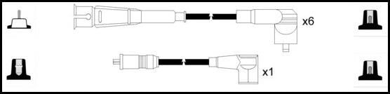 Remax IS072 Ignition lead set – replaces ZK430 – 7 leads, Copper Core Cable, 7 mm