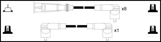 Remax IS092 Ignition lead set – replaces XC1184 – 9 leads, Copper Core Cable, 7 mm