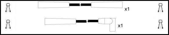 Remax IS100 Ignition lead set – replaces XC1604 – 2 leads, 7 mm