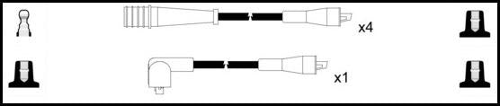 Remax IS101 Ignition lead set – replaces ZEF761 – 5 leads, 7 mm