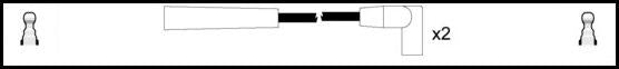 Remax IS102 Ignition lead set – replaces ZEF741 – 2 leads, 7 mm