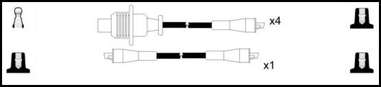 Remax IS103 Ignition lead set – replaces ZEF746 – 5 leads, 7 mm