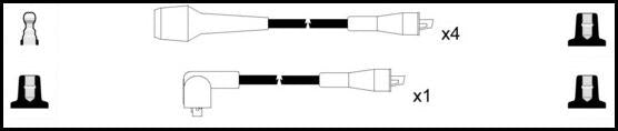 Remax IS104 Ignition lead set – replaces ZK1546 – 5 leads, 7 mm