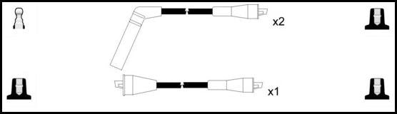 Remax IS105 Ignition lead set – replaces ZEF832 – 3 leads, Resistive Cable, 7 mm