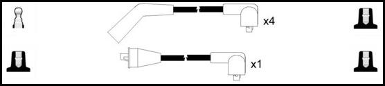 Remax IS112 Ignition lead set – replaces XC1316 – 5 leads, Resistive Cable, 7 mm