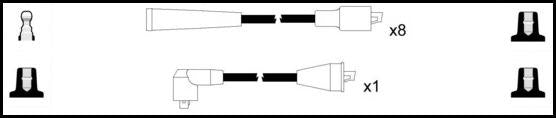 Remax IS113 Ignition lead set – replaces XC1317 – 9 leads, Resistive Cable, 7 mm