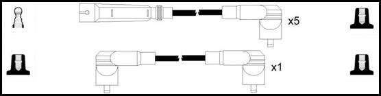 Remax IS117 Ignition lead set – replaces XC1353 – 6 leads, Resistive Cable, 7 mm