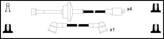 Remax IS130 Ignition lead set – replaces XC1420 – 5 leads, Resistive Cable, 7 mm