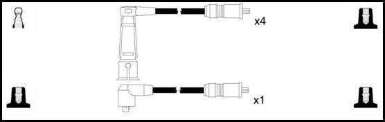 Remax IS134 Ignition lead set – replaces XC1439 – 5 leads, Copper Core Cable, 7 mm