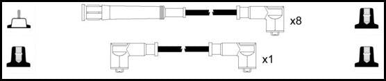 Remax IS140 Ignition lead set – replaces XC1499 – 9 leads, Copper Core Cable, 7 mm