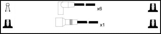Remax IS147 Ignition lead set – replaces XC1533 – 7 leads, Copper Core Cable, 7 mm